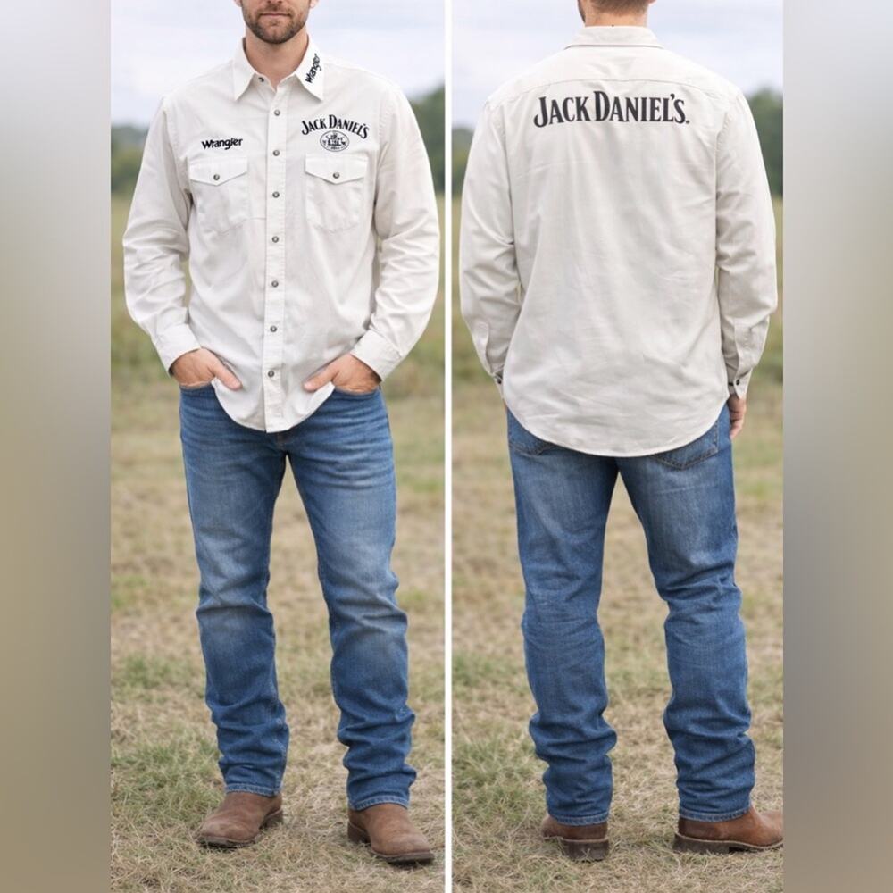 Wrangler Cream Casual Button Down Shirt
